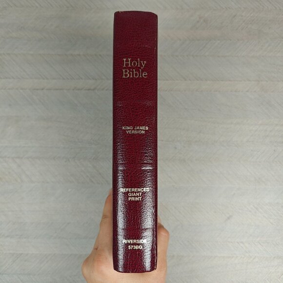 Holy Bible KJV King James Referenced Giant Print Burgundy World Publishers Vtg - Picture 5 of 10